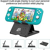 Vista 7 de Switch Lite Accessories Bundle, Kit with Carrying Case,TPU Case Cover with Screen Protector,Charging Dock,Playstand, Game Case, USB Cable