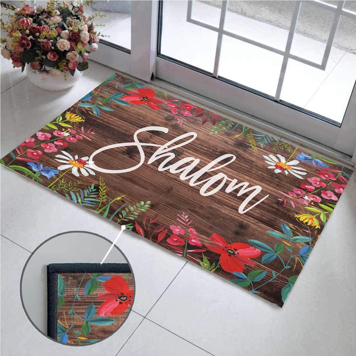 Shalom Entrance Door Mat for Front Door Inside Door Mats for Home Entrance Rugs Indoor Floor Mats for Home Entrance Rugs Indoor 30"X18"