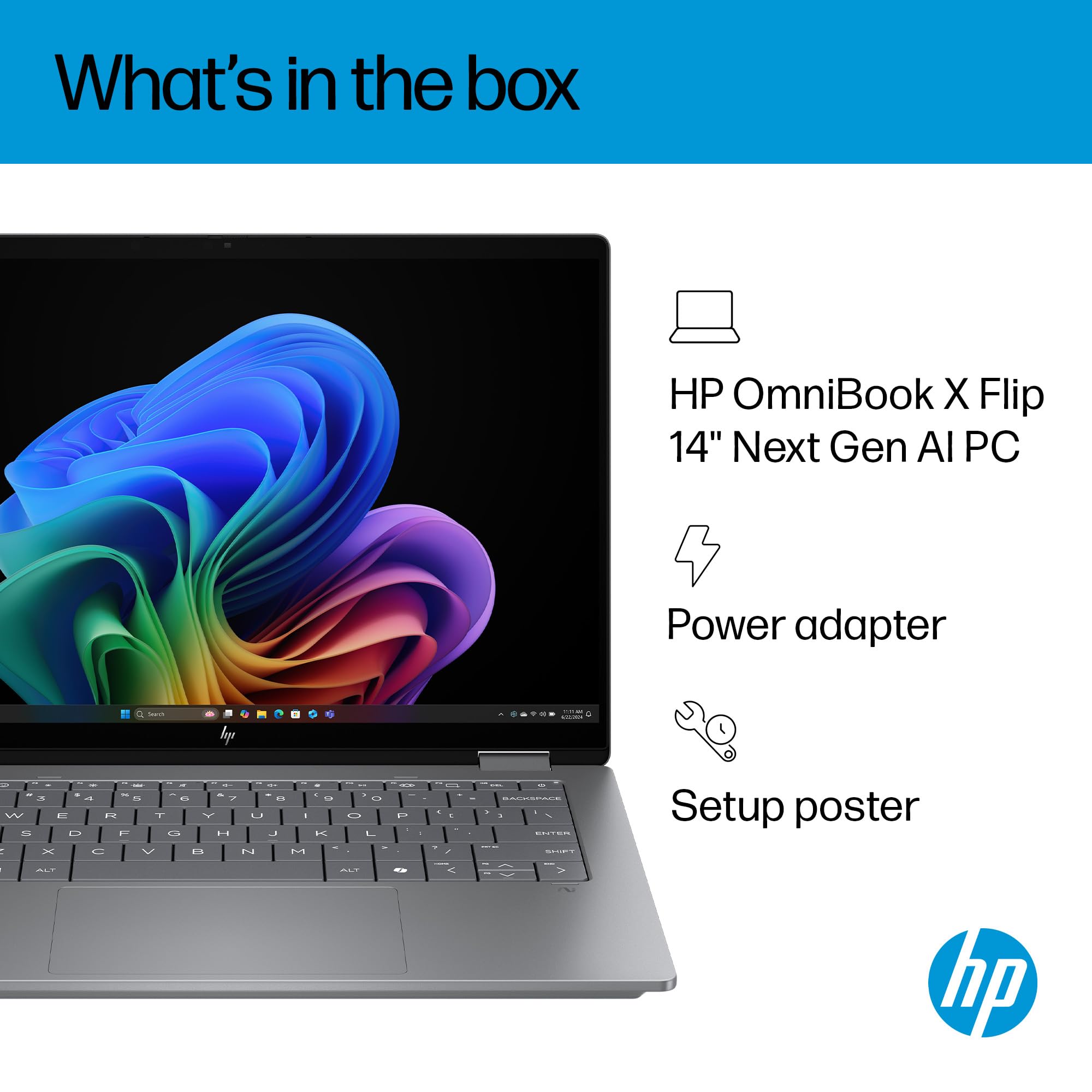 HP OmniBook X Flip NGAI 14" Laptop | CoPilot+ PC | Intel® Core™ Ultra 5-226V Processor | 16GB RAM | 512GB SSD | Intel® Arc™ 130V | 2K IPS Touchscreen | Up to 22.75Hr Battery | Windows 11 | 14-fm0005sa — view 16