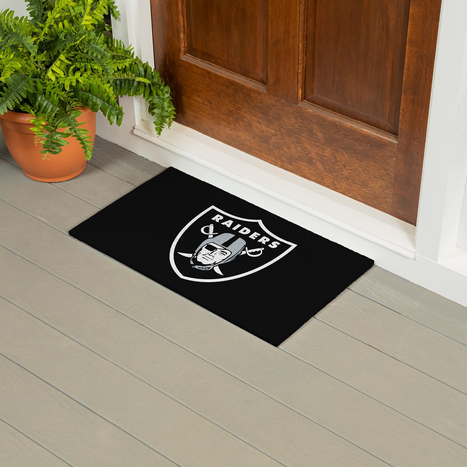 未使用　NFL RAIDERS マット　敷物　玄関　レイダース Amazon.com: Team Sports America NFL LAS Vegas Raiders Sports