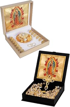 Premium Wedding Set, Arras Para Boda Catolica and Lazo Para Boda, Wedding Coins Catholic Arras Box and Crystal Wedding Lasso for Ceremony Catholic, Catholic Wedding Gift