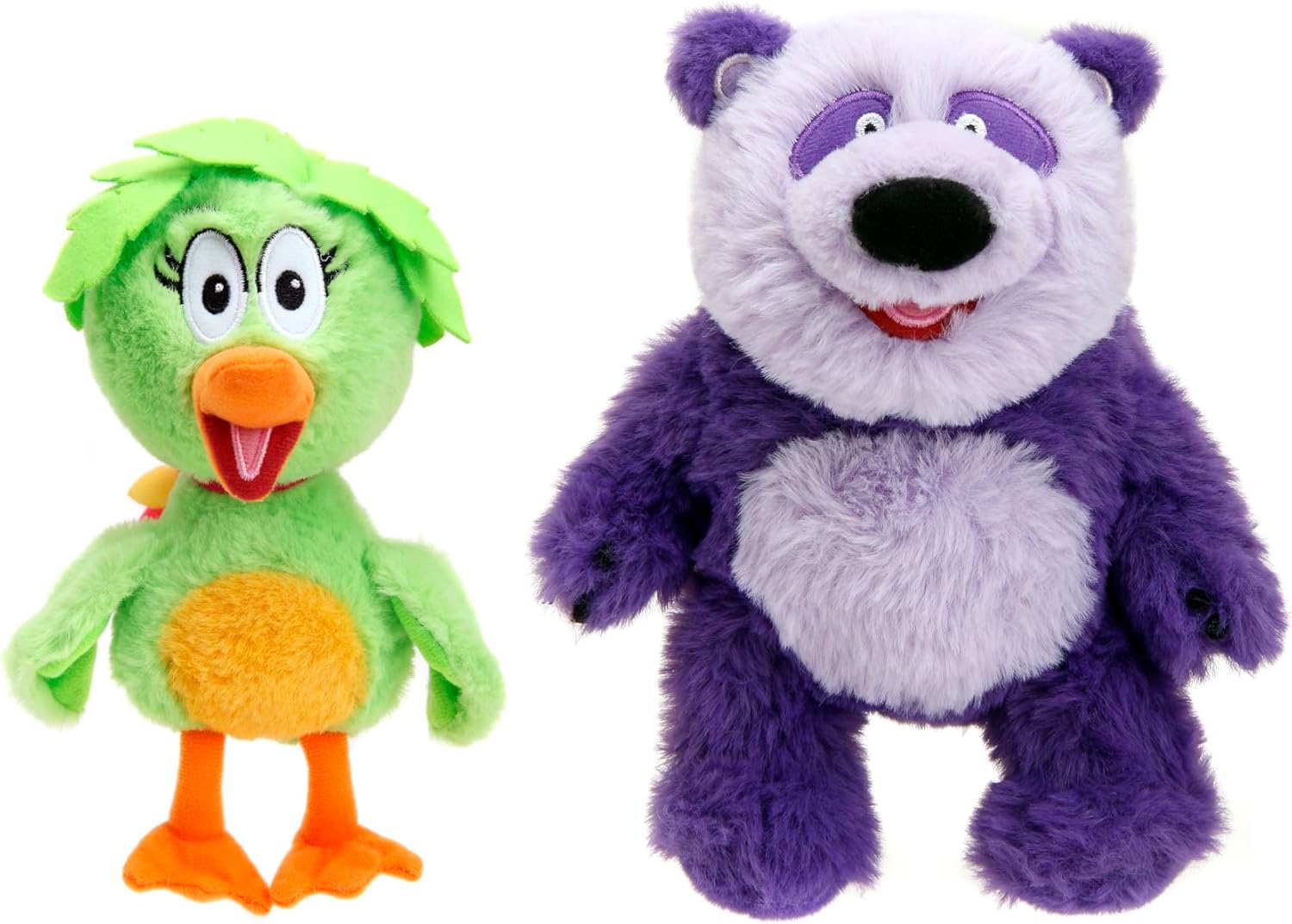 Donkey Hodie 8" Twin Pack Purple Panda & Duck Duck Plush