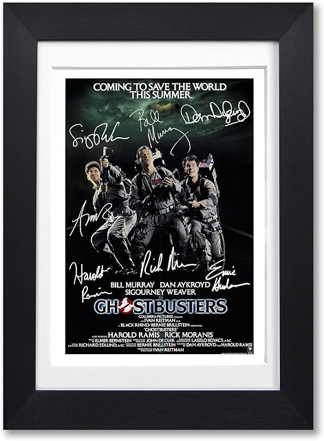 Mounted Gifts Ghostbusters Cast Signed A4 Poster Photo Print Framed Autograph Gift Movie Film (POSTER ONLY)