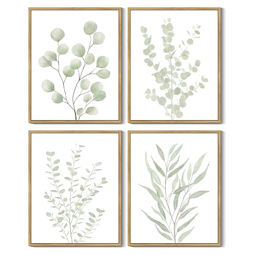 Framed Eucalyptus Leaf Wall Art Set