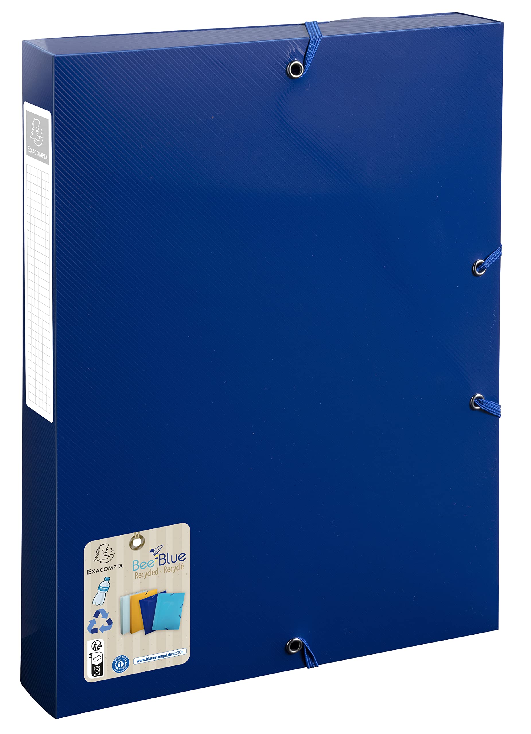 Exacompta 8 scatole archivio PP Bee Blue A4 dorso 4 cm blu