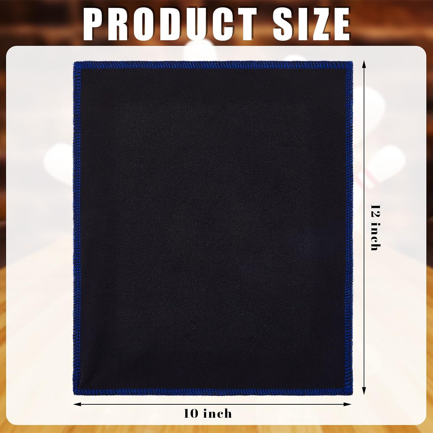 Patelai Bowling Ball Towel Microfiber Bowling Cleaning Rag 12 X 10'' Black