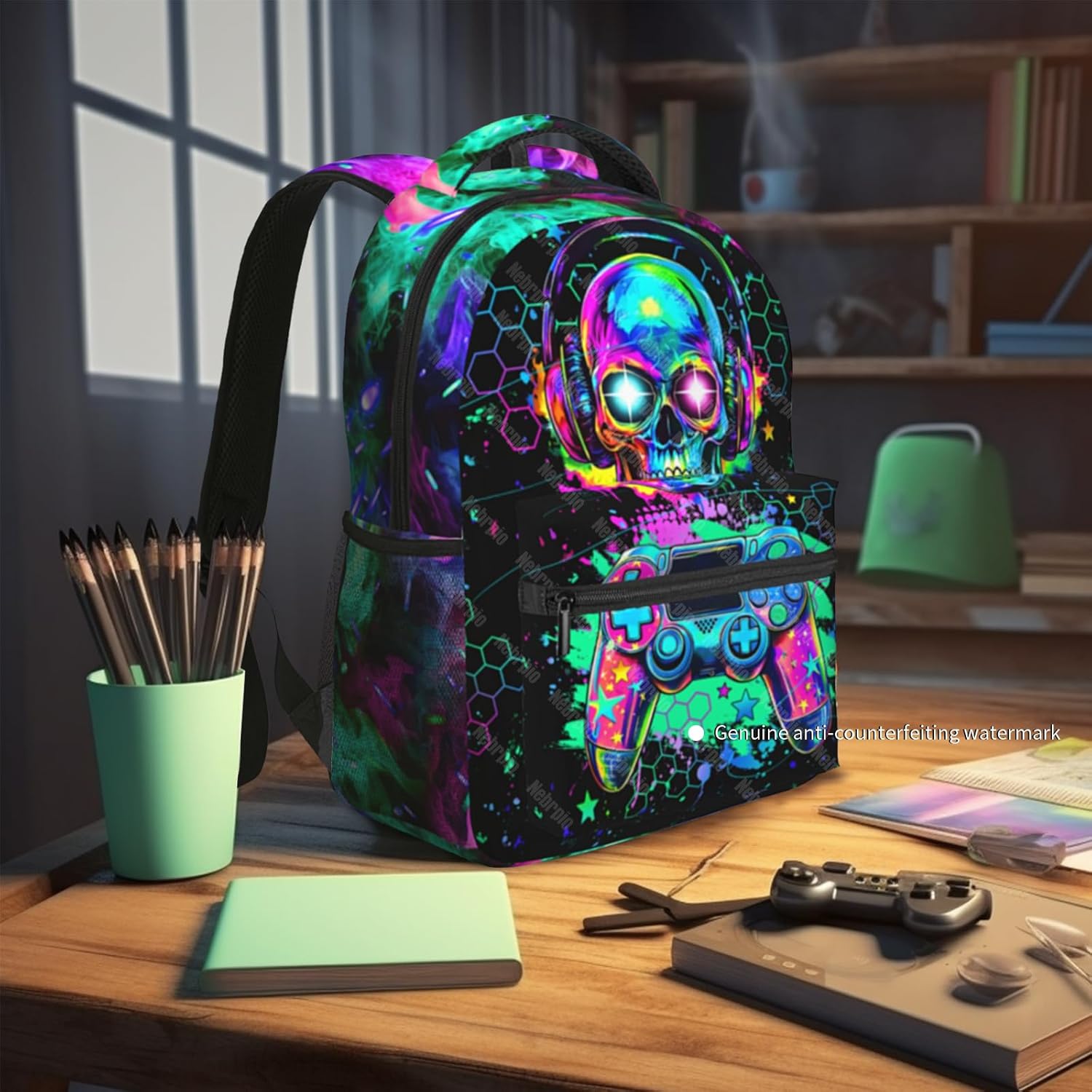 Backpack For Kids Gaming School Backpack For Boys Graffiti Video Game Bookbag For Kids Children Teens Elementary Middle School Ages 6-18 Back Pack - Image 7