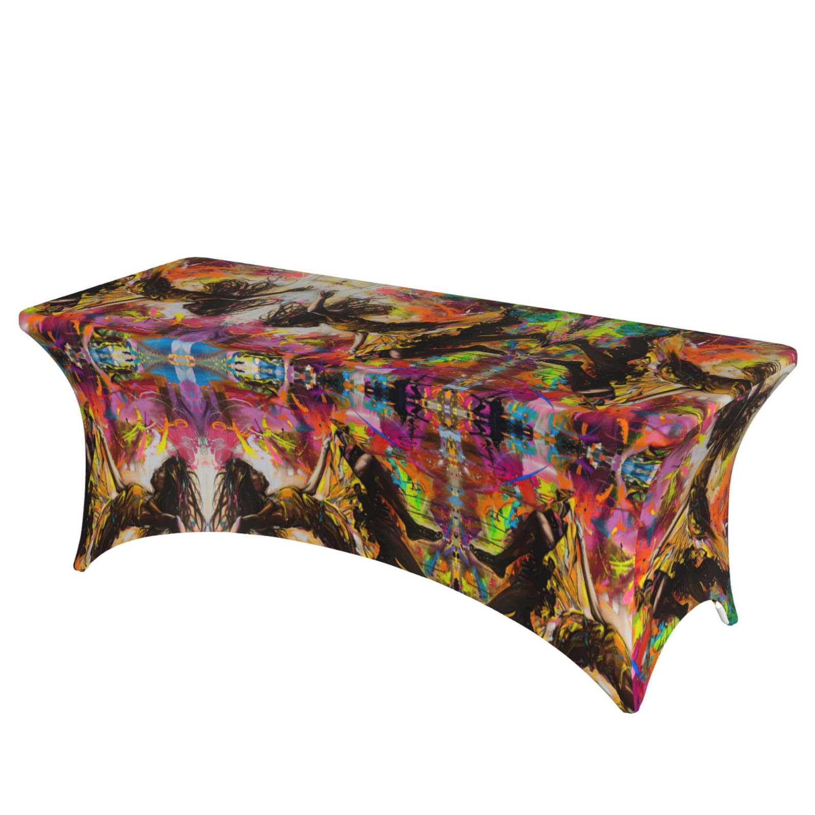 Nappe de table extensible en élasthanne lavable avec motif de musique