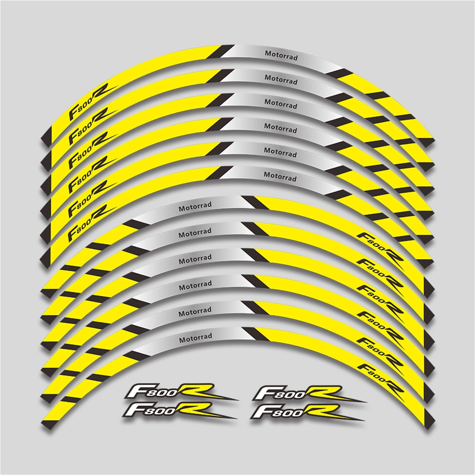 FGLFPXI Motorcycle Wheel Decals Waterproof Reflective Stickers Rim Stripes for F800R F 800R F800