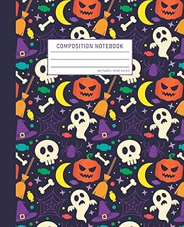 Composition Notebook: Halloween: 7.5 x 9.25 in - 110 Pages - Wide