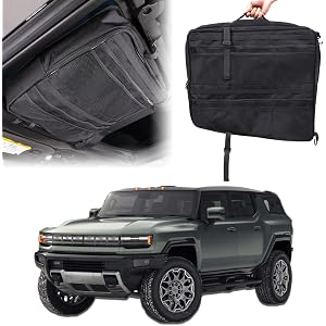 Car Sunroof Organizer Bag Compatible with 2024 2025 Hummer EV Hardtop Roof Panel Storage Bag Waterproof Foldable Multi-Function Car Rooftop Carrier Sunroof Storage Bags (Front Left Side)