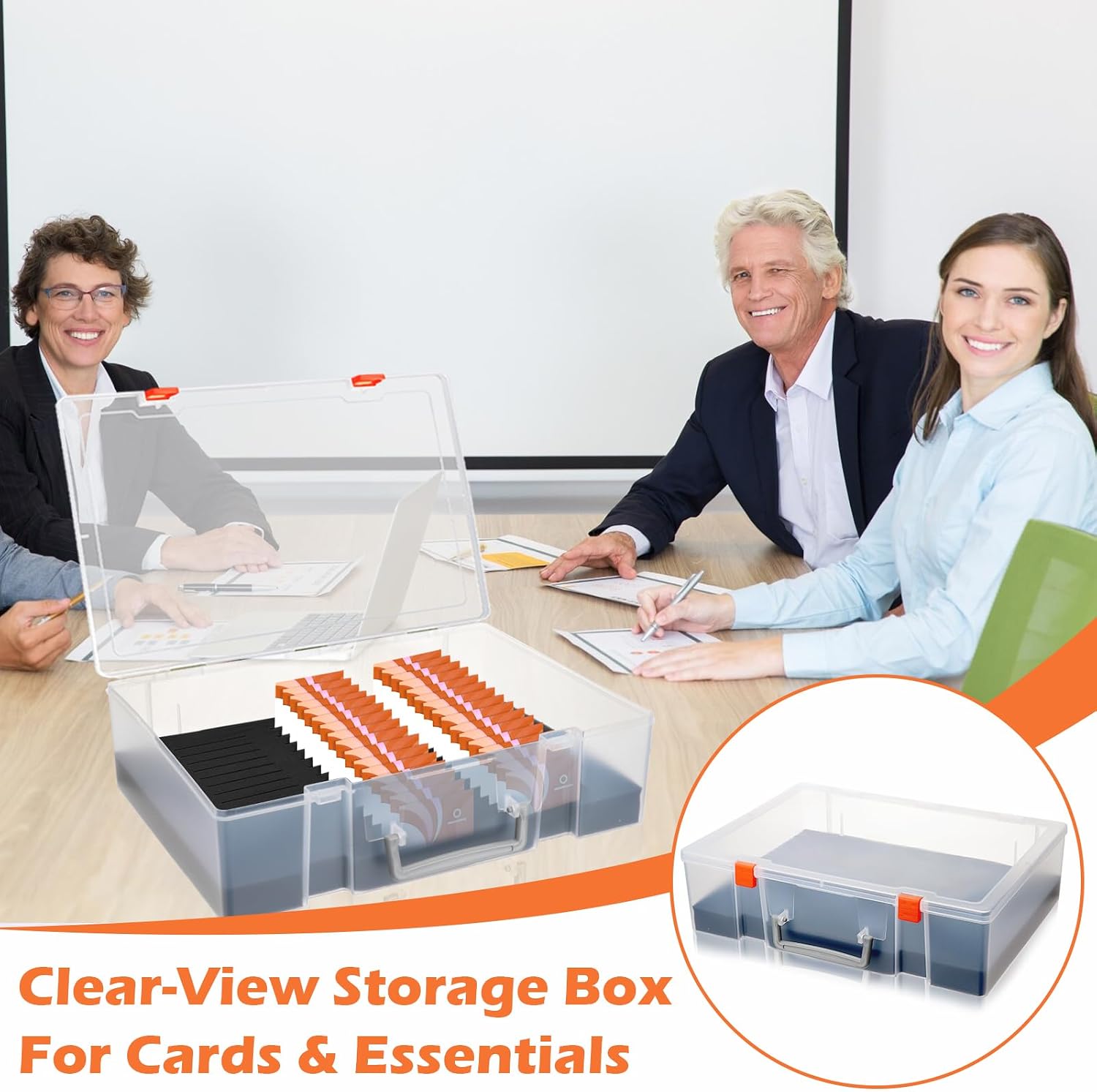 DOSTATNI 3 Pack Foam Name Badge Holder with Plastic Case Black Foam Id Badge Holder Name Tag Tray Organizer Box with 48 Name Card Holders Badge Display Storage for Desk Office School
