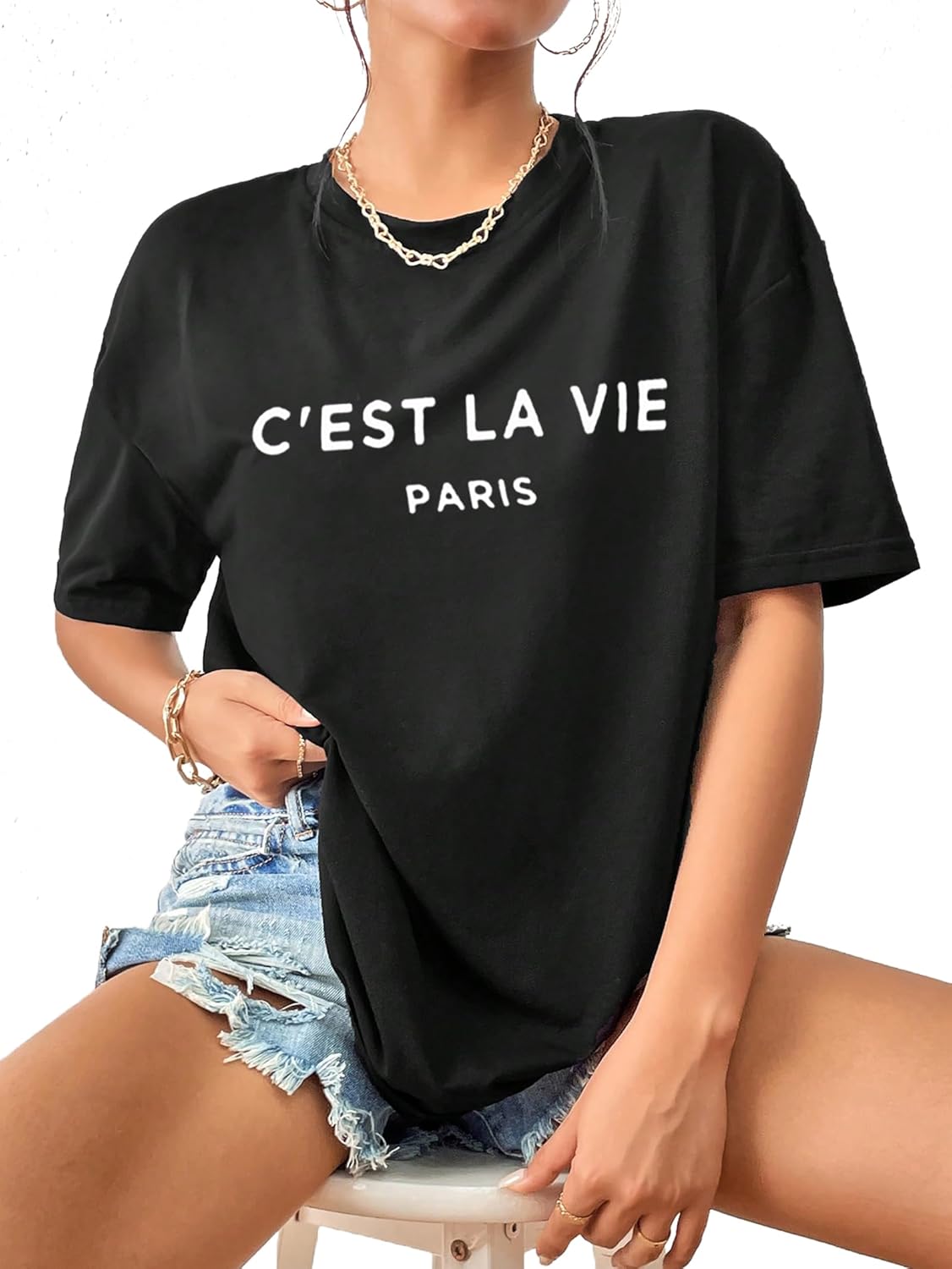 Oversized T Shirts for Women Short Sleeve Summer Loose Vintage Graphic Tees - Image 4