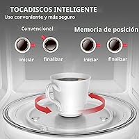 Vista 6 de Toshiba ML-EM62P(SS) - Horno microondas grande de sobremesa con sensor inteligente, 6 menús, descongelación automática, modo ECO, opción de silencio