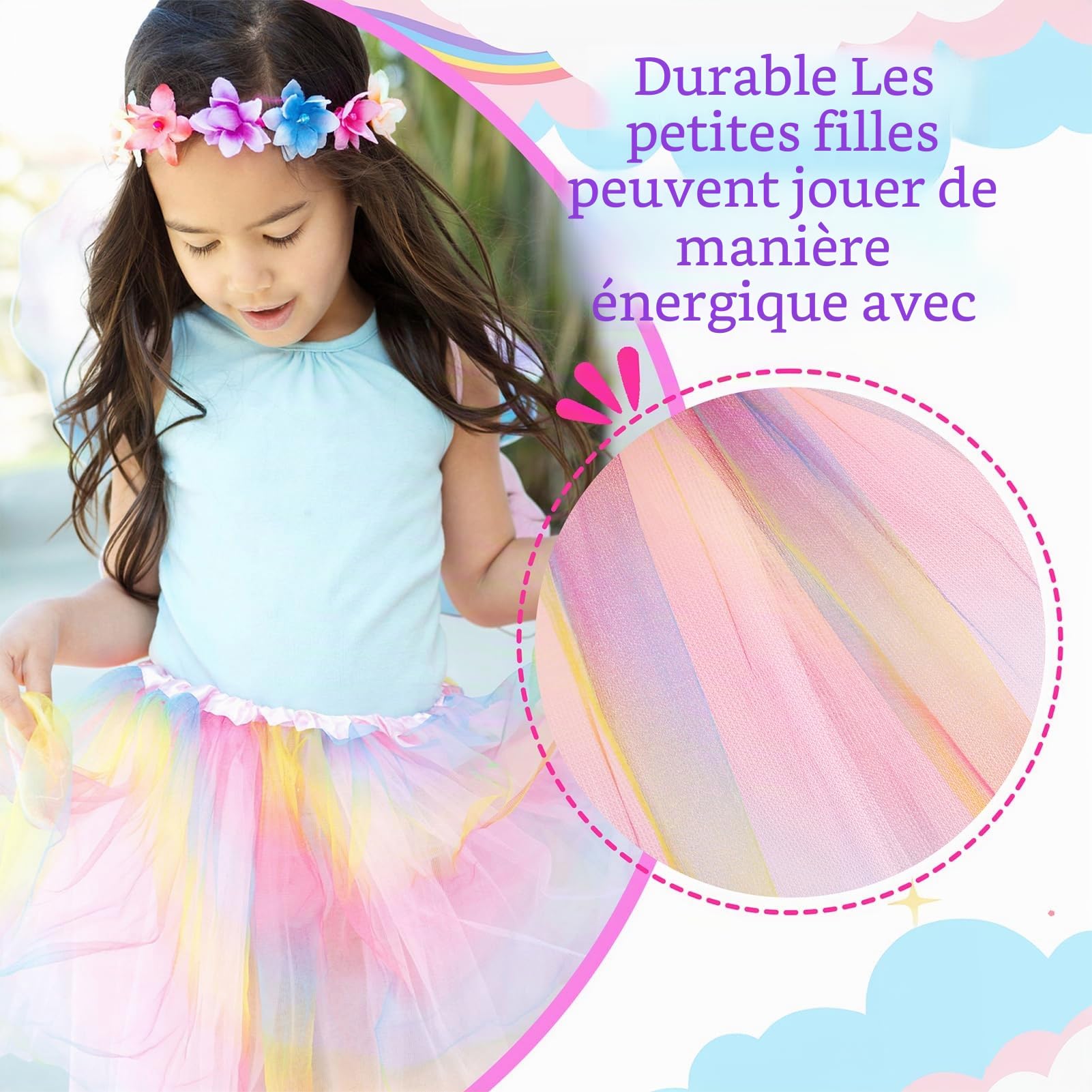 kilofly Lot de 6 tutu de ballet pour fille
