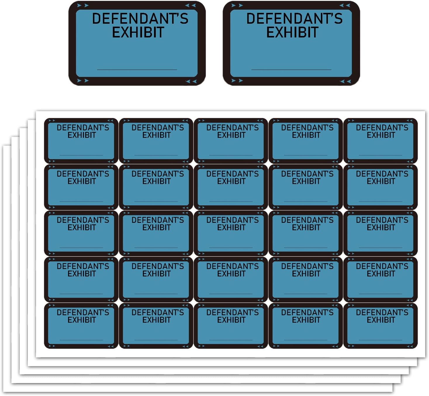 Amazon.com : Legal Exhibit Stickers 1X1.65 inch Plaintiff’s Fluorescent ...
