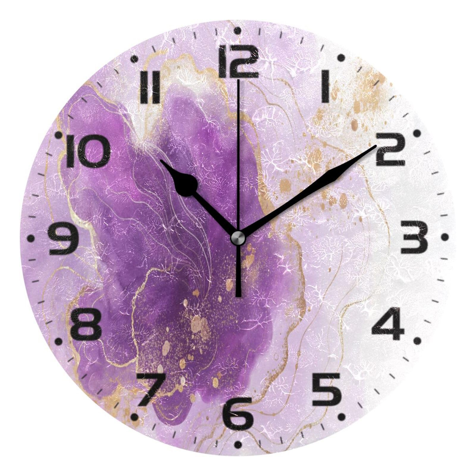 Horloge murale silencieuse à piles facile à lire pour chambre