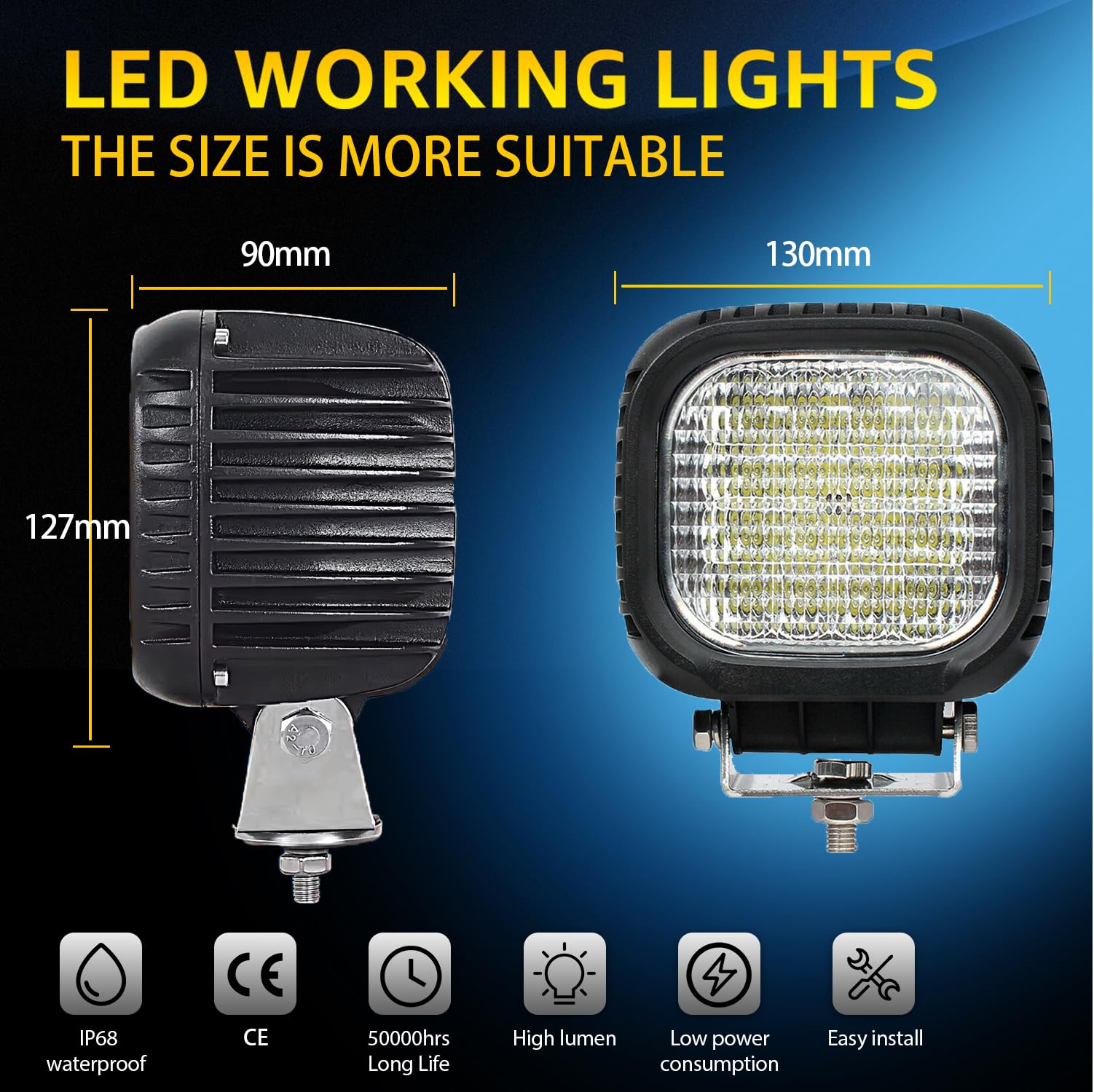 4X Fari Da Lavoro 10W 750 LM 12V/24V Rotondo Faretto Spot Di - Foto 5