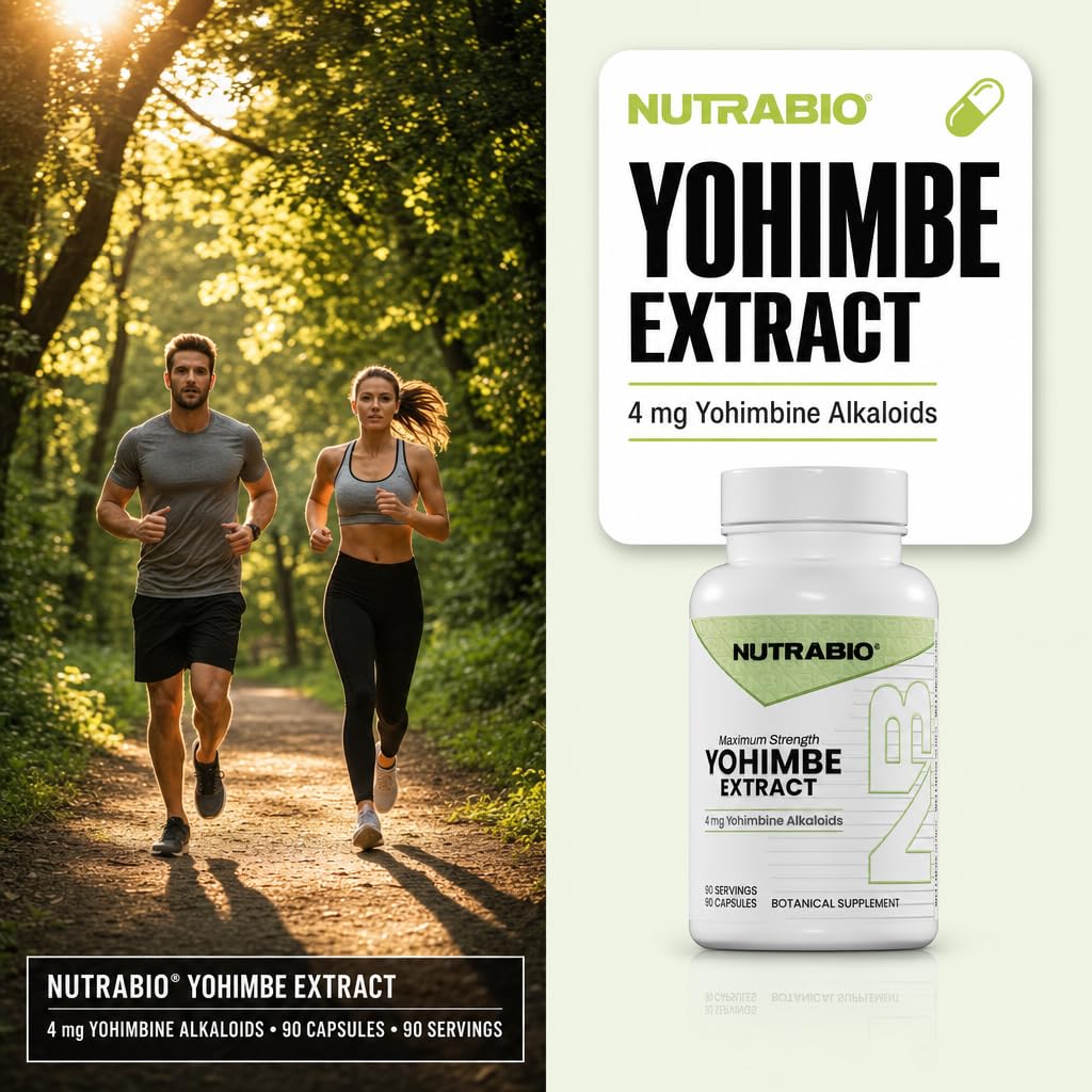 NutraBio Yohimbe Bark Extract Supplement for Men and Women, Yohimbine 4mg, 90 Vegetable Capsules — Amazon image 4