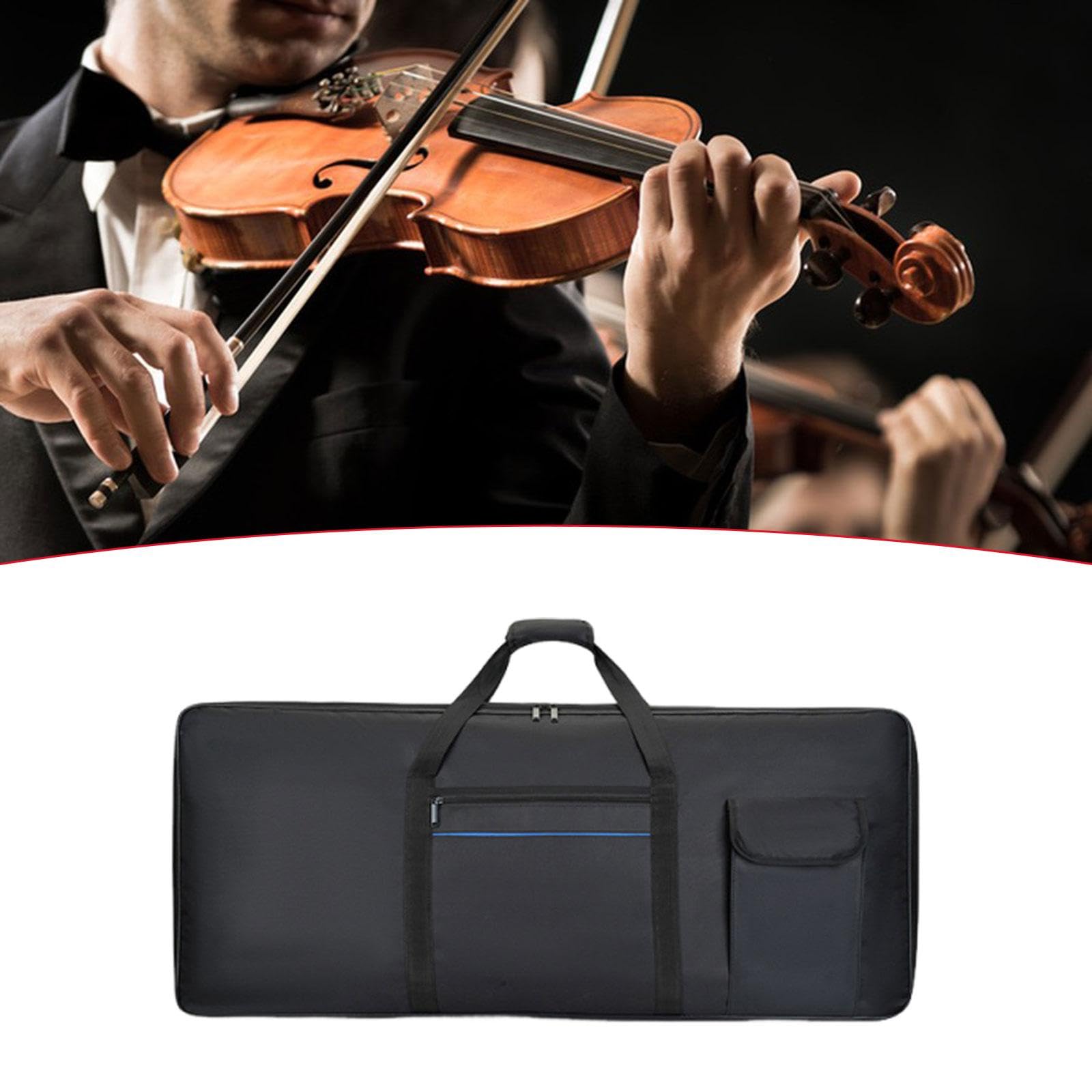 Baoblaze Bolsa para Teclado Electrónico Portátil con Costura Reforzada Funda Gruesa Antichoque Tejido Impermeable Y Asa de Transporte Adecuada para Jóvenes en, Medio