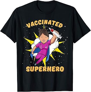 Vaccinated Nurse Vaccinated Superhero Pro Vaccination Nurse T-Shirt