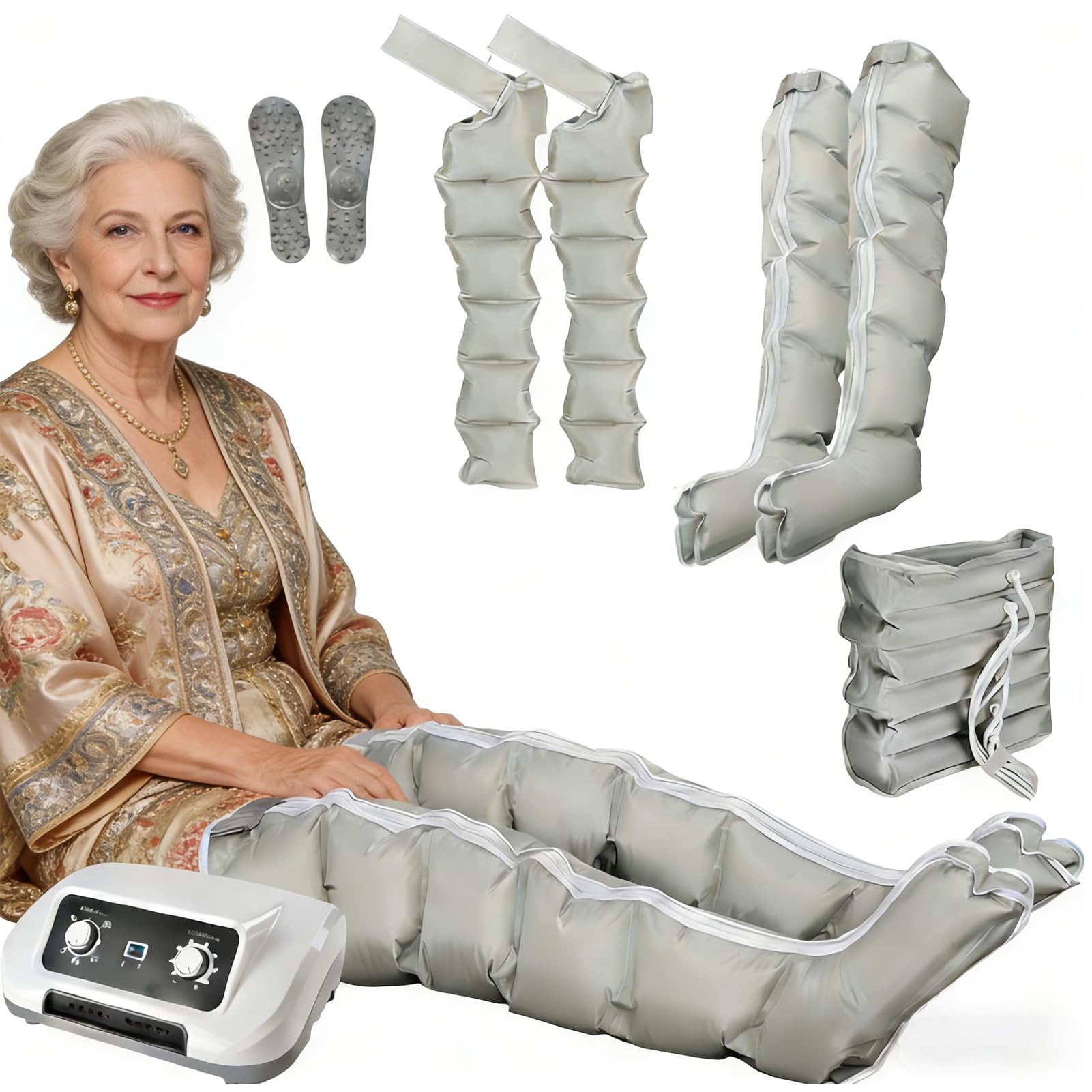 GZGHRZQS Compression Boots | For Lipedema Leg Compression Machine | Lymphatic Drainage Massager | XXL Legs Machine Compression Boots | For Circulation Foot And Leg Massager For Circulation Calf