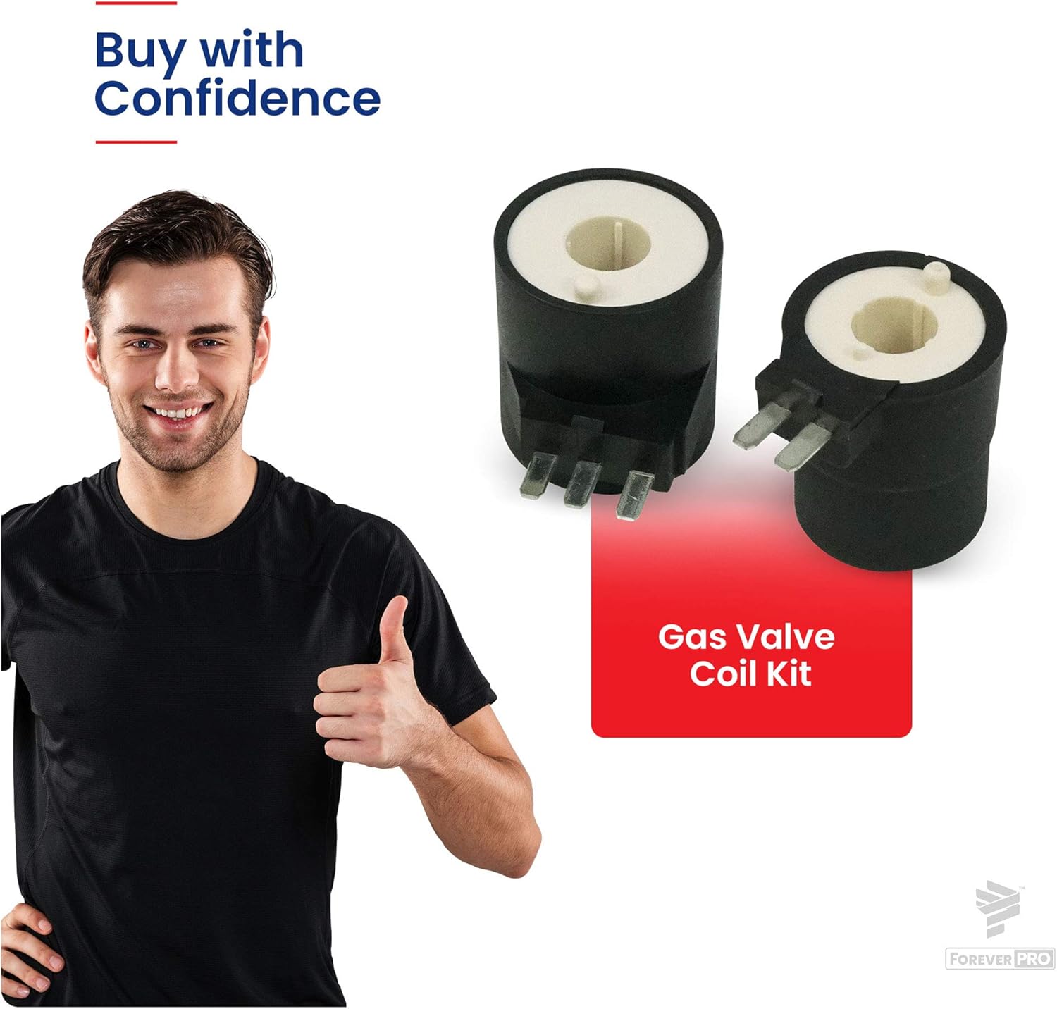 ForeverPRO 279834 Dryer Gas Valve Coil Kit for Whirlpool Dryer 694540 694539 12001349 306105