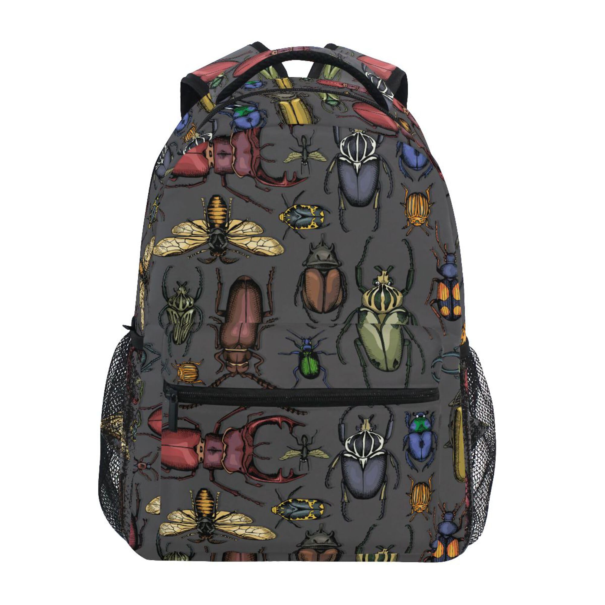 Fisyme Insects Vintage Bugs Laptop Backpack Bag Bookbag Casual Travel Hiking Computer Notebooks Daypacks