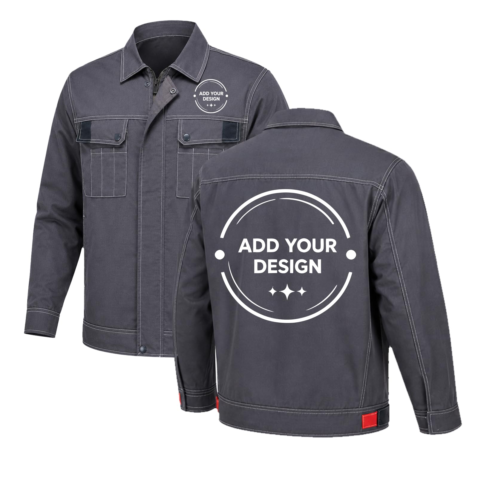 Abbigliamento protettivo personalizzato a maniche lunghe con logo resistente agli strappi traspirante per fabbriche