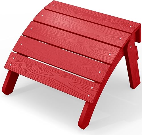 Miniatura 16 de YEFU Adirondack - Otomana para patio, reposapiés Adirondack, reposapiés plegable Adirondack para exteriores, porche, patio trasero, jardín, fogatas