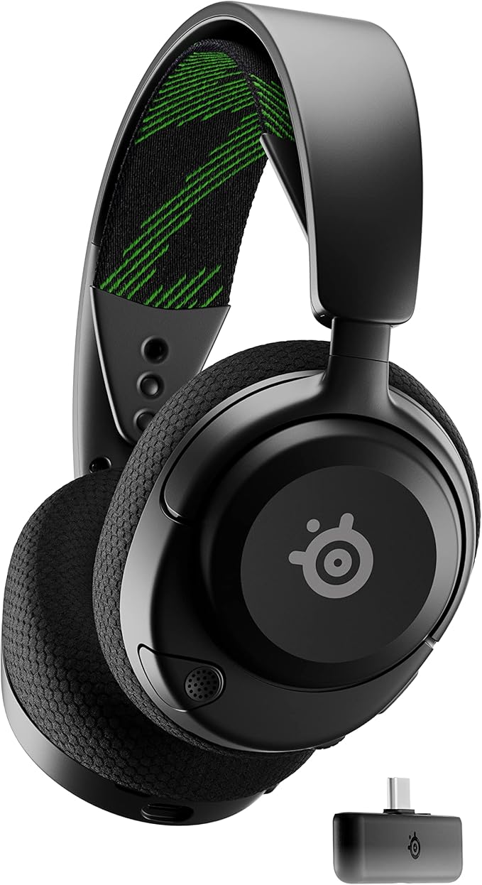 SteelSeries Arctis Nova 4X Wireless — Casque gaming — Son spatial 360°— Sans fil 2,4 GHz grande vitesse — Batterie 36 heures — USB-C — Micro ClearCast Gen 2 — Xbox Series X|S, PC, PS5, Switch