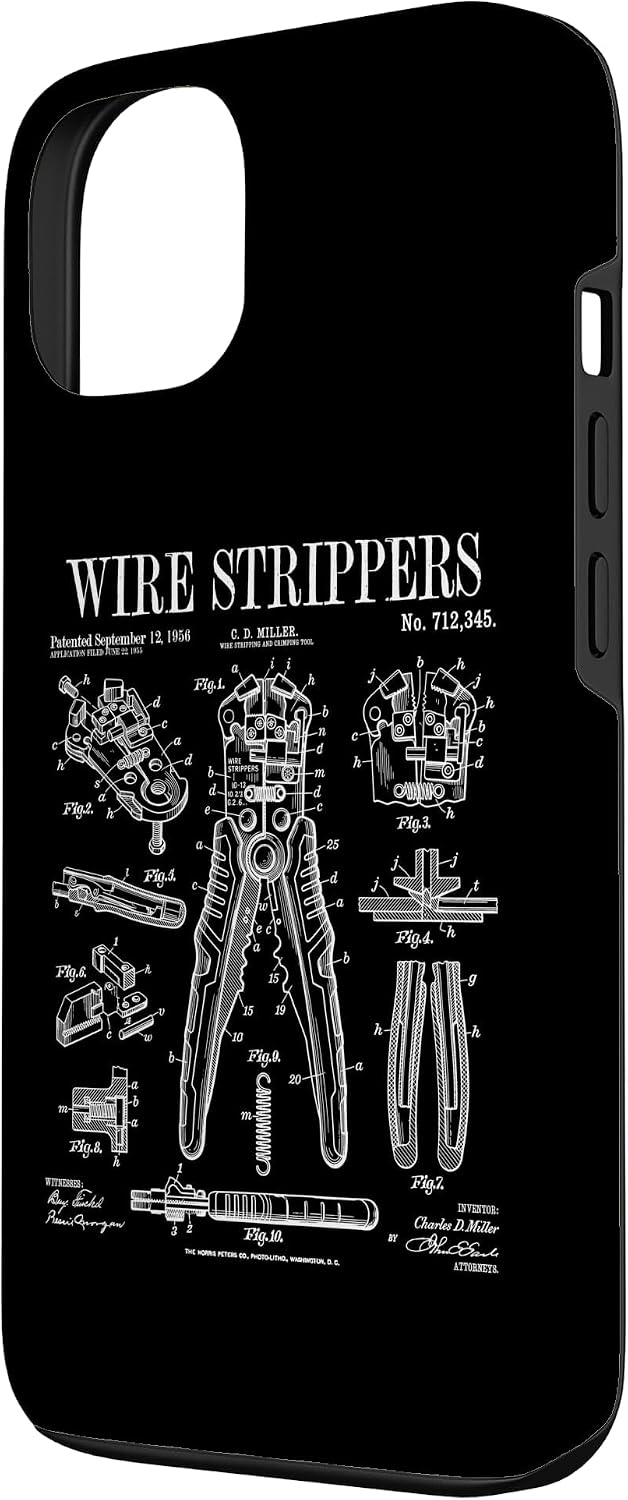 Electrician Electrical Worker Wire Strippers Vintage Patent Case for iPhone 13 image 2