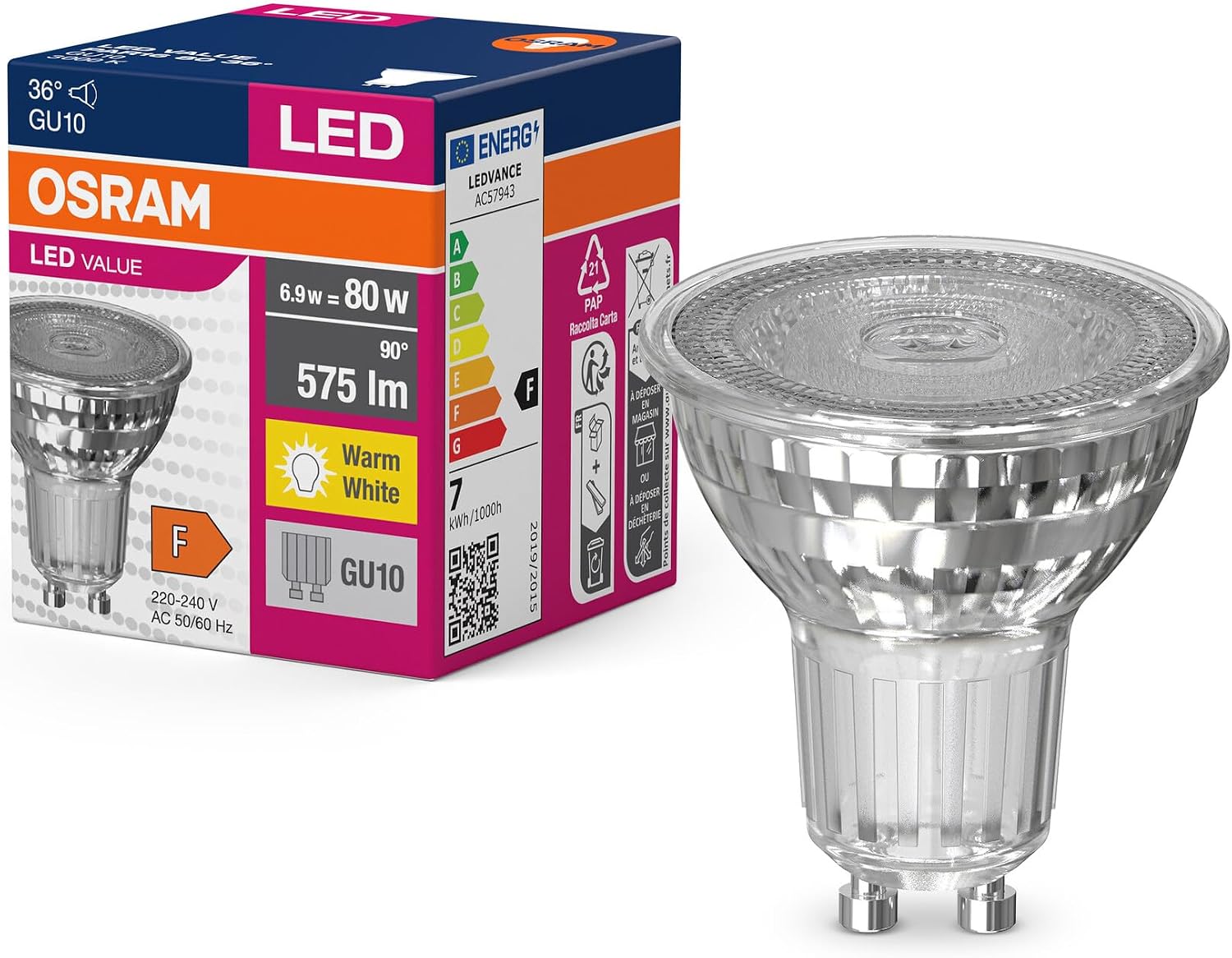 Osram LED Star PAR16 GU10 575 lm