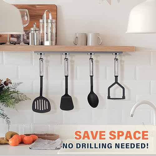 Miniatura 3 de FINDMAG Paquete de 10 ganchos magnéticos resistentes de 110 libras para colgar, ganchos magnéticos de neodimio, ganchos magnéticos negros fuertes,