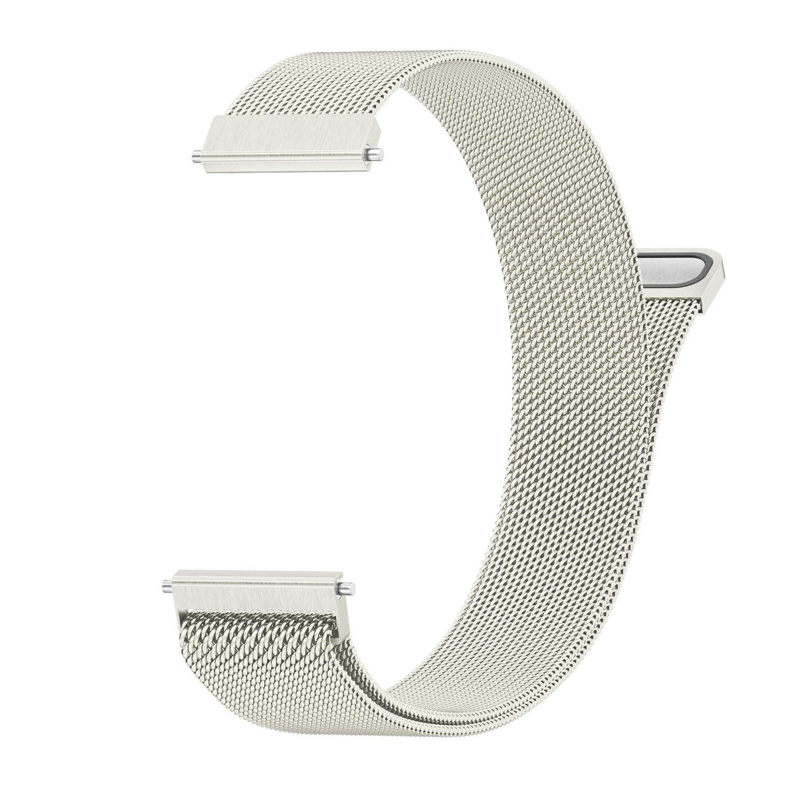 Amzpas Bransoletka do zegarka Garmin Vivoactive 4S/Venu 3S/Venu 2S / Vivomove 3S, dla kobiet i mężczyzn, 18 mm, stal nierdzewna, metalowa bransoletka zamienna do Garmin Forerunner 255S/265S