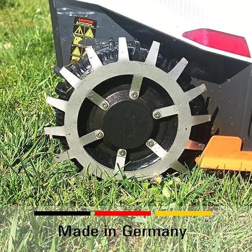 Spikes für MAMMOTION LUBA 1/2 / 2X – Edelstahl - Entgratet- 12x Edelstahl Schrauben- Traktionsverbesserung für Mähroboter – Rasenmäher Roboter - 66mm Lochkreis - für Antriebsräder hinten