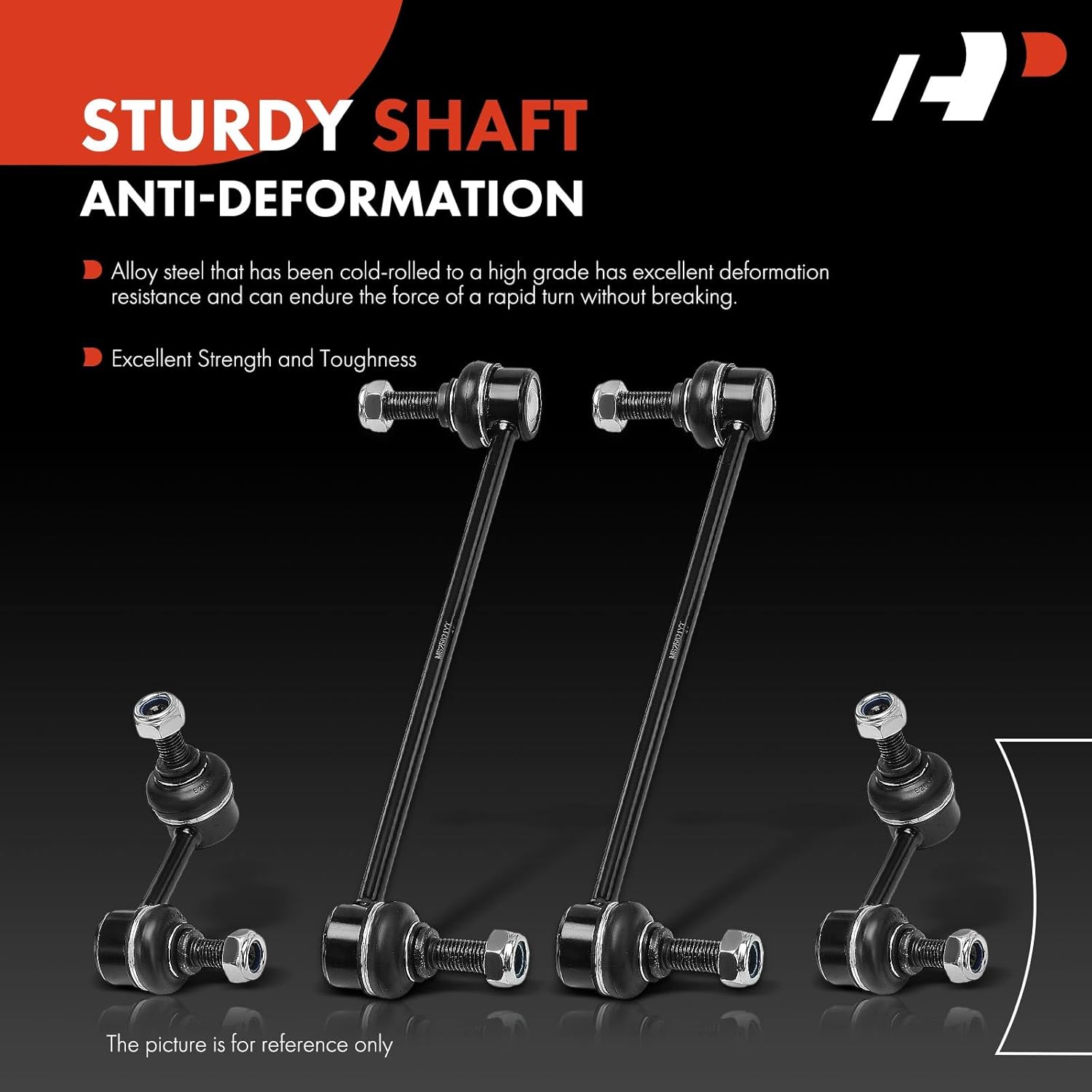 A-Premium Set of 4, Front and Rear Sway Bar Link Stabilizer Link Kit, Compatible with Dodge Journey 2009-2018