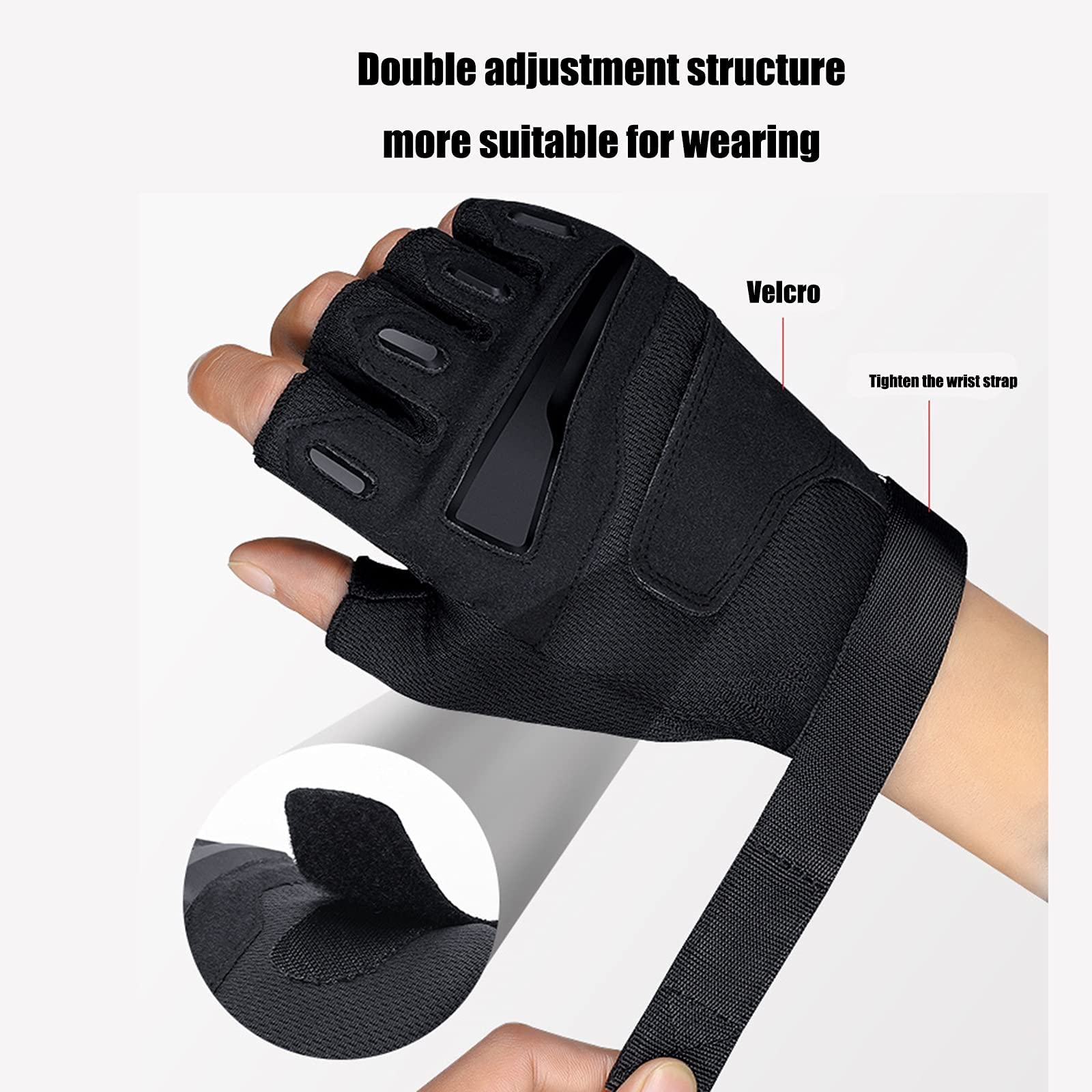 Guanti da guida senza dita, Guanti sportivi, Guanti mezze dita, Guanti da palestra for uomo Donna Guanti for allenamento con i pesi Guanti for sollevamento pesi Protezione mezze dita Impugnatura trasp