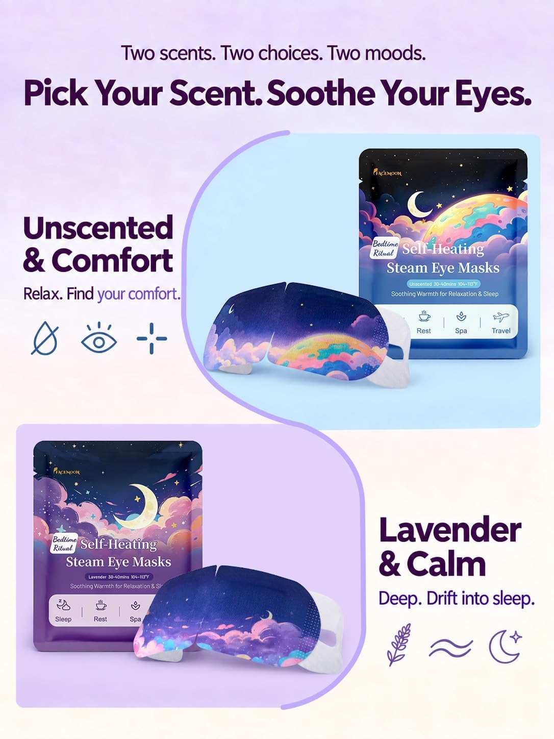 Steam Eye Masks for Stye, Self-Heating Warm Compress, Steam Mask for Sleep