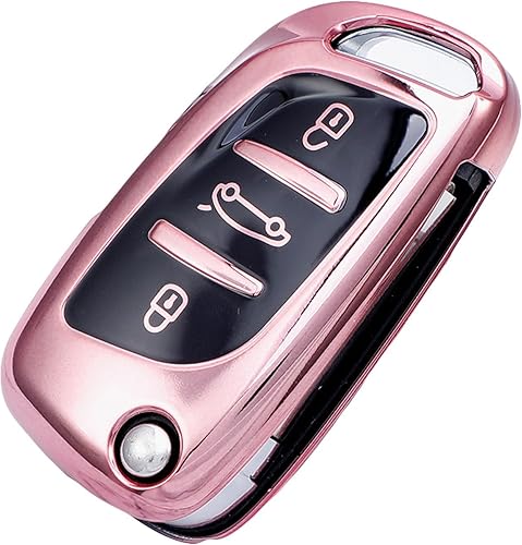 EAUSO Carcasa protectora de TPU para llave de coche, para Peugeot Citroen C1 C2 C3 C4 C5 DS3 DS4 DS5 DS6