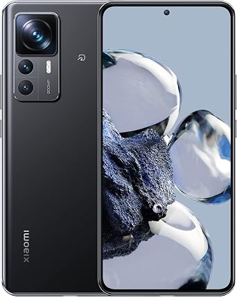 Xiaomi SIM-Free Smartphone 12T Pro 8GB+128GB 120W HyperCharge 200 MP Camera 120Hz AMOLED Qualcomm Snapdragon 8+ Gen 1 Wallet Phone Compatible Dolby Vision Compatible Black