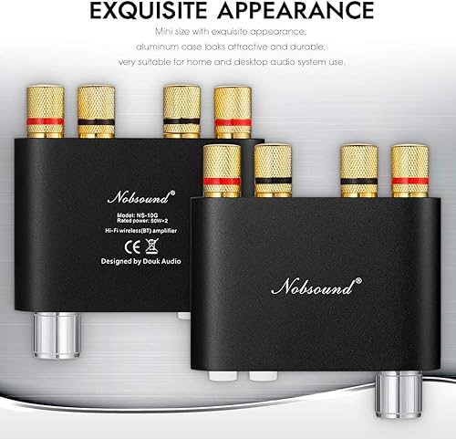 Miniatura 6 de Nobsound NS-10G, amplificador digital de Bluetooth 4.0, 100W HiFi Amp, con fuente de poder, Negro