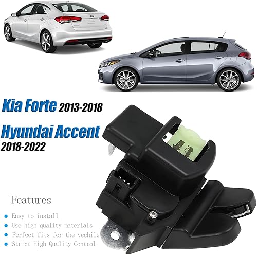 Miniatura 2 de Unikpas Motor de Actuador de Pestillo de Cerradura de Maletero Trasero Compatible para Kia Forte 2013-2018 Hyundai Accent 2018-2022 Reemplaza