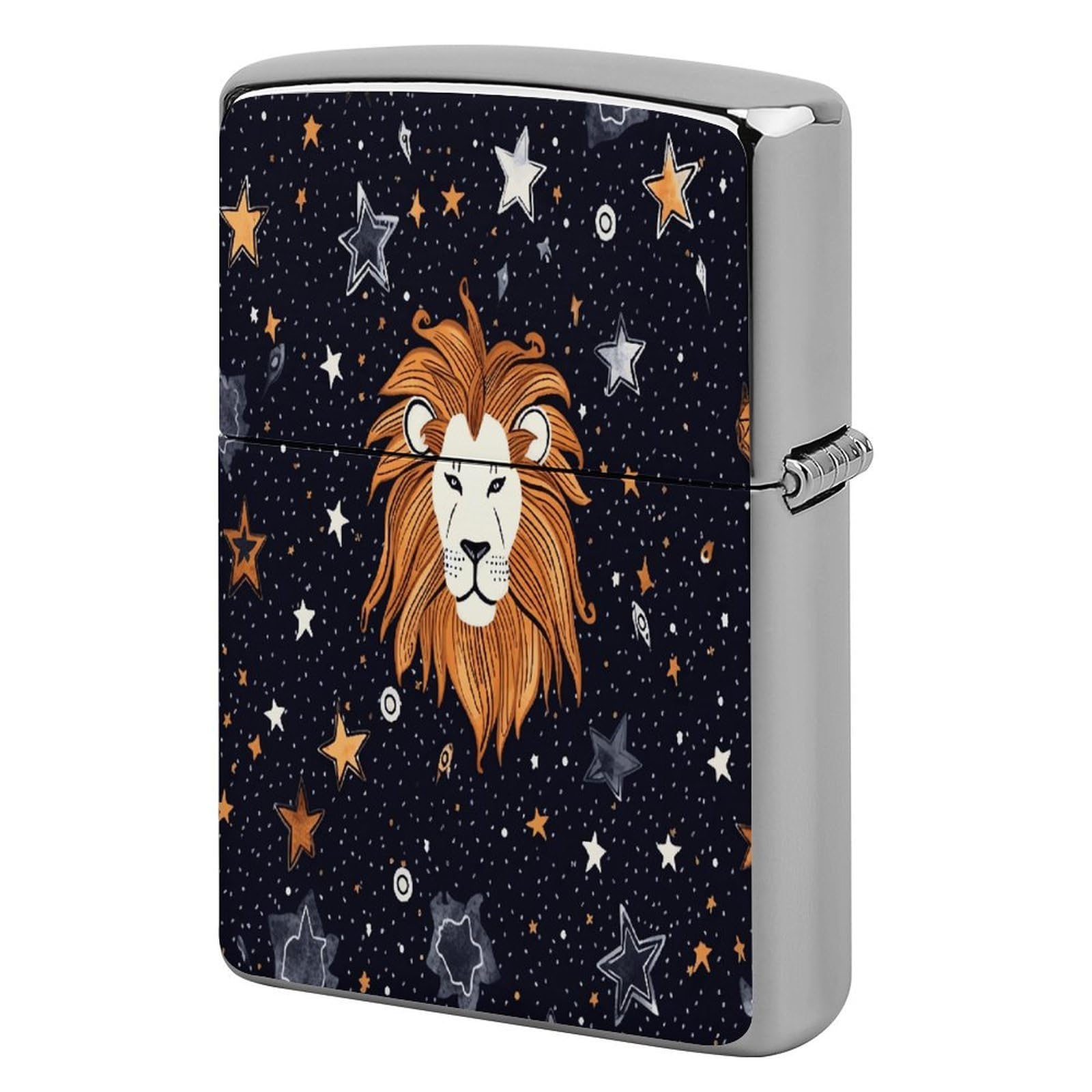 Fekiloot Style Lion And Stars Lighter Case Cover Lighter Holder