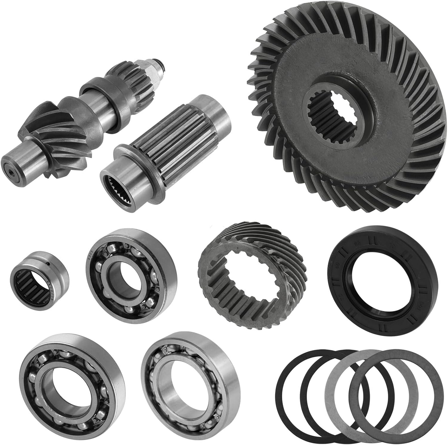 Caltric Complete Rear Differential Rebuild Kit Compatible with Kawasaki Bayou 300 KLF300C 4X4 1989-2005