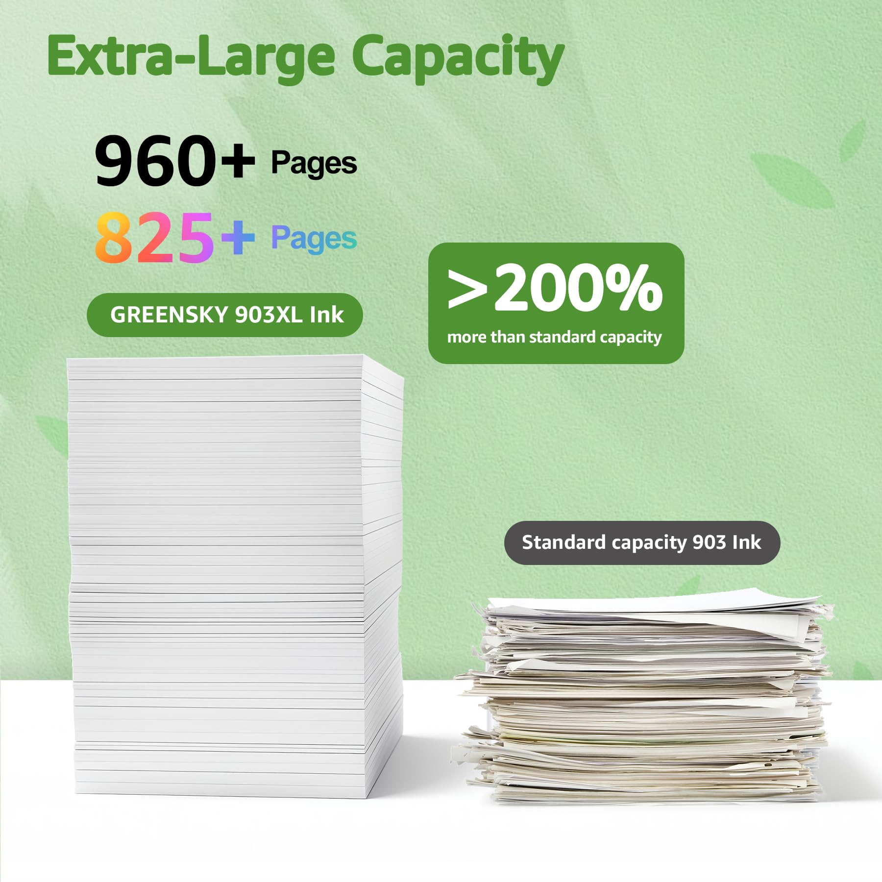 GREENSKY Cartucce 903 XL Compatibile cartuccie per HP 903 XL Multipack 903XL Cartucce per HP Officejet 6950 6960 Officejet Pro 6960 6970 All-in-One Stampante (Nero, Ciano, Giallo, Magenta, 4-Pack)