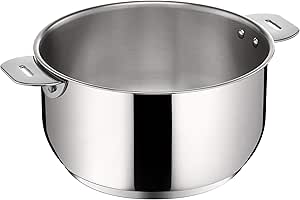 Lagostina Briosa Cacerola, Acero Inoxidable, Negro, 18 Cm, 1 Unidad