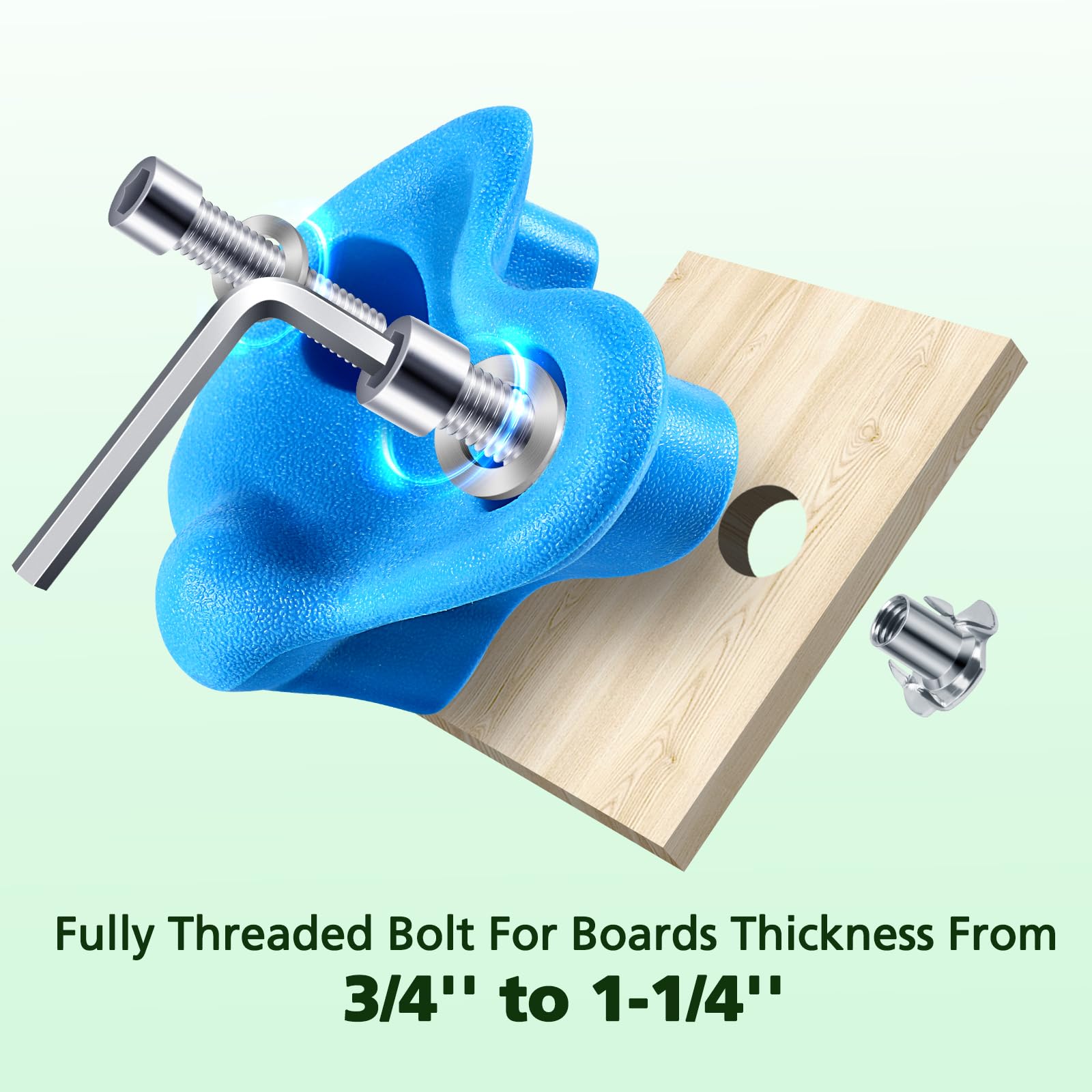 TOPNEW 25PCS Rock Climbing Holds for Kids, Large Climbing Holds for Play Set, Swingset - Adult Rock Wall Holds with Mounting Hardware for Indoor Outdoor Rock Climbing Wall - Image 7