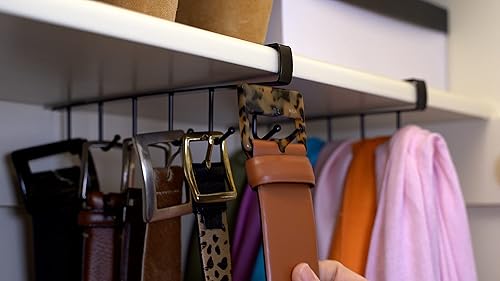 Miniatura 7 de Spark Innovators Ganchos de almacenamiento para debajo del gabinete, para tazas, utensilios, tazas de café, se adapta a estantes de hasta 1 pulgada,