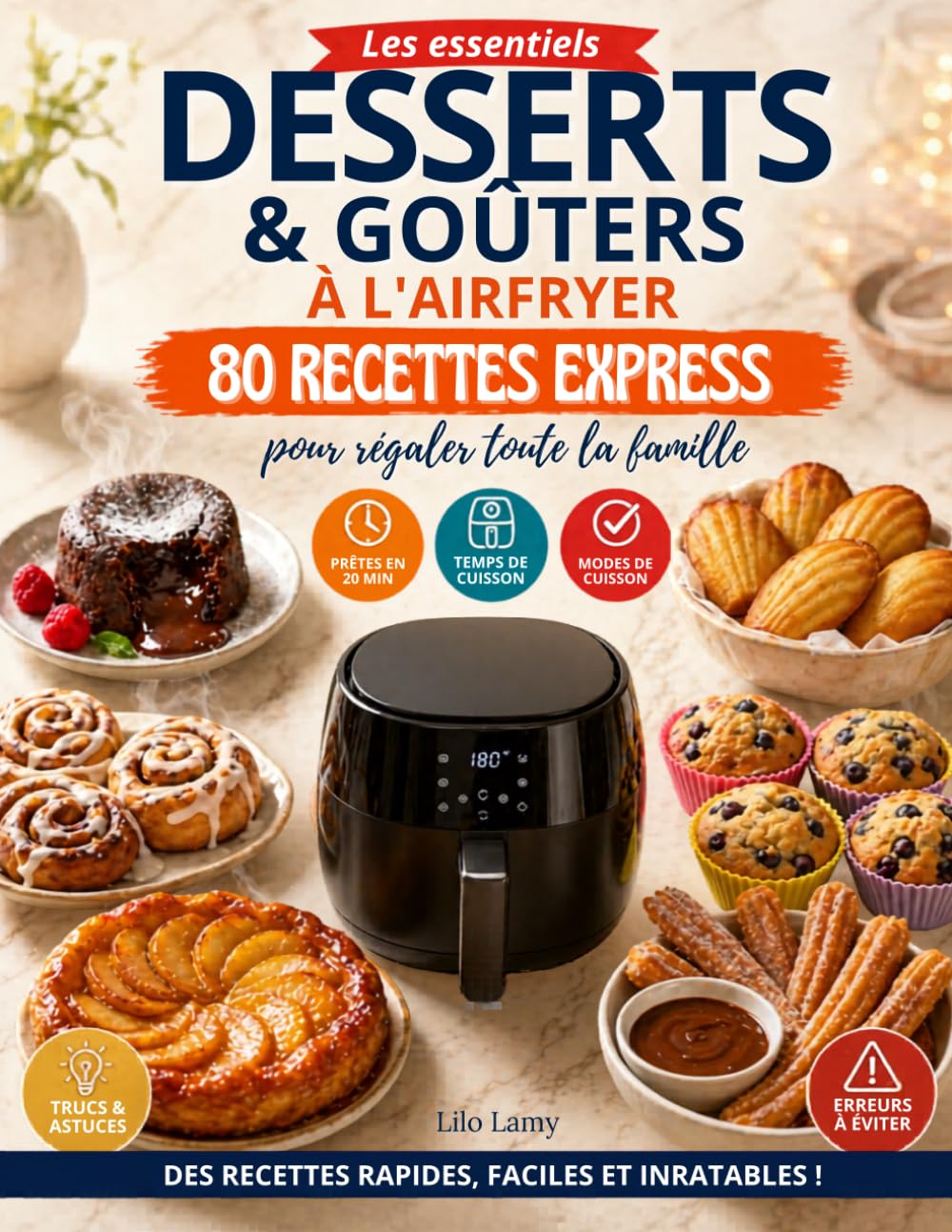 Goûters & desserts à l'AIRFRYER: 80 recettes express pour régaler toute la famille en 20mn
